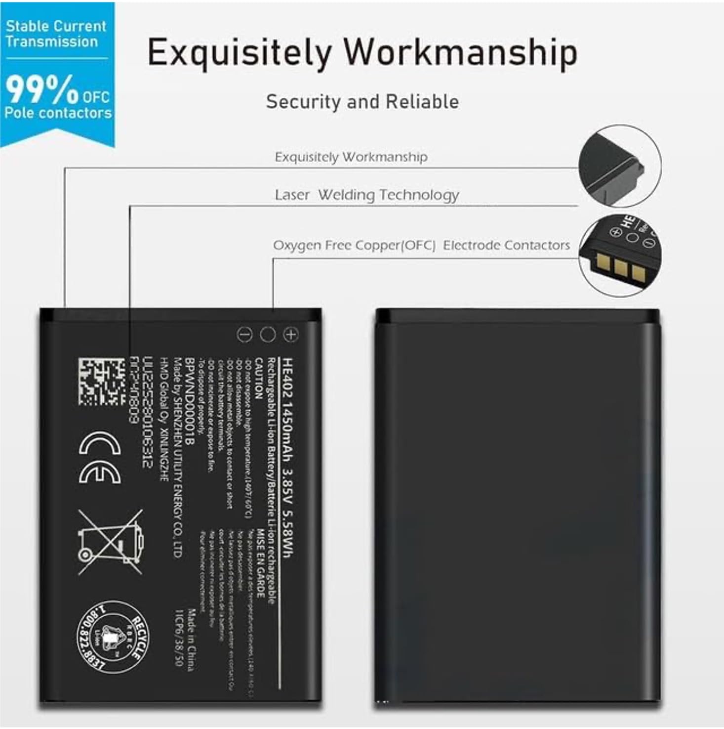 Amazon.com: TGXJI Replacement Battery for HE402,【2026 Upgrade